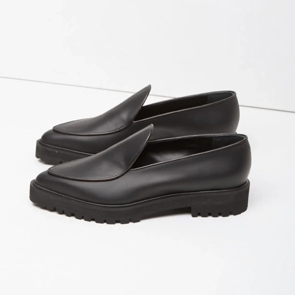 PROENZA SCHOULER Pointy Toe Loafer in Black Size 38